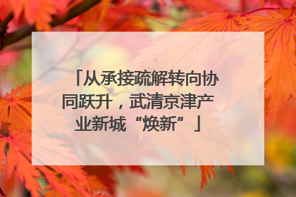 从承接疏解转向协同跃升，武清京津产业新城“焕新”
