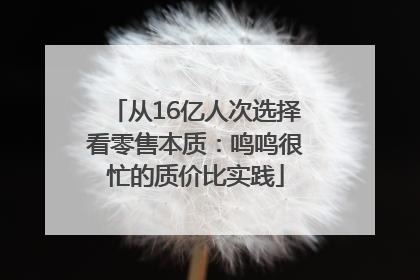 从16亿人次选择看零售本质：鸣鸣很忙的质价比实践