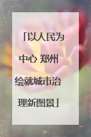 以人民为中心 郑州绘就城市治理新图景