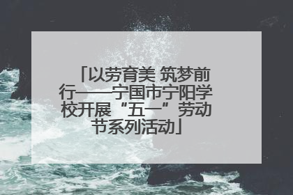 以劳育美 筑梦前行——宁国市宁阳学校开展“五一”劳动节系列活动