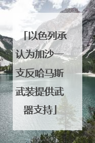 以色列承认为加沙一支反哈马斯武装提供武器支持