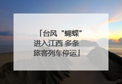台风“蝴蝶”进入江西 多条旅客列车停运