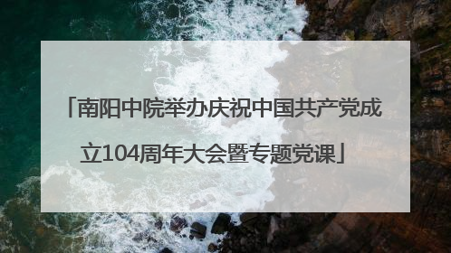 南阳中院举办庆祝中国共产党成立104周年大会暨专题党课