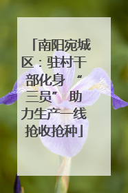 南阳宛城区：驻村干部化身 “三员” 助力生产一线抢收抢种
