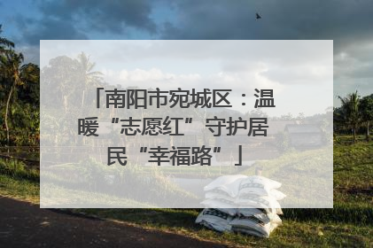 南阳市宛城区：温暖“志愿红”守护居民“幸福路”