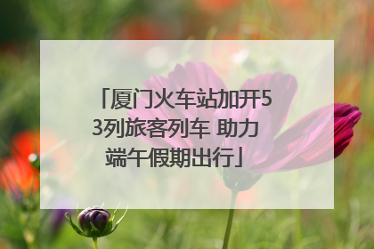 厦门火车站加开53列旅客列车 助力端午假期出行