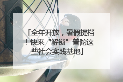 全年开放，暑假提档！快来“解锁”普陀这些社会实践基地