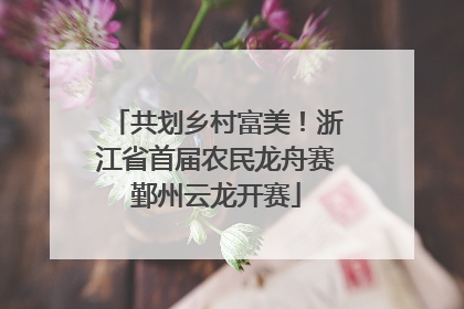 共划乡村富美！浙江省首届农民龙舟赛鄞州云龙开赛