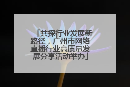 共探行业发展新路径，广州市网络直播行业高质量发展分享活动举办