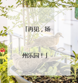 再见，扬州乐园！