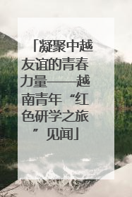 凝聚中越友谊的青春力量——越南青年“红色研学之旅”见闻