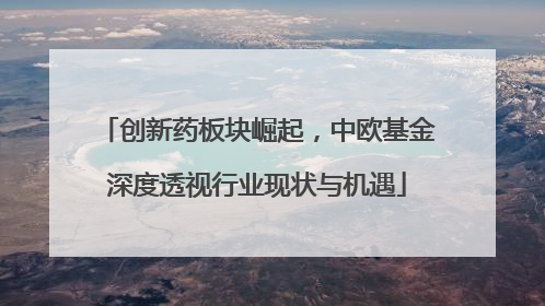 创新药板块崛起，中欧基金深度透视行业现状与机遇