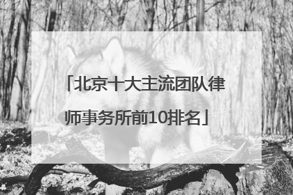 北京十大主流团队律师事务所前10排名