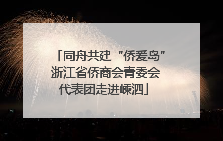同舟共建“侨爱岛” 浙江省侨商会青委会代表团走进嵊泗