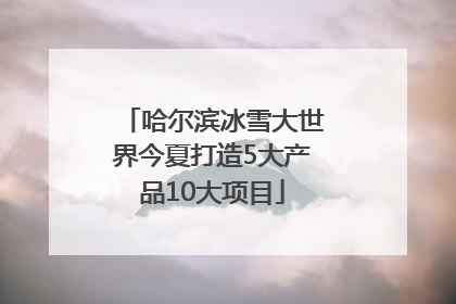 哈尔滨冰雪大世界今夏打造5大产品10大项目