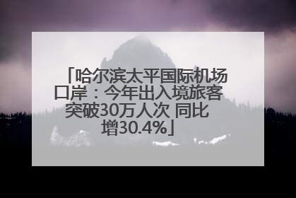 哈尔滨太平国际机场口岸：今年出入境旅客突破30万人次 同比增30.4%