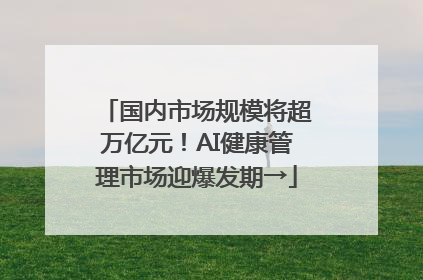 国内市场规模将超万亿元！AI健康管理市场迎爆发期→