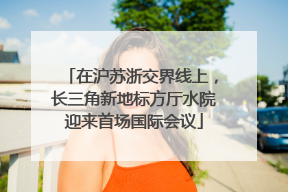 在沪苏浙交界线上，长三角新地标方厅水院迎来首场国际会议