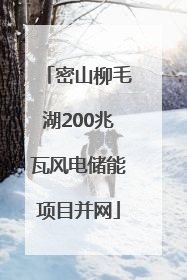 密山柳毛湖200兆瓦风电储能项目并网