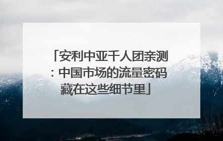 安利中亚千人团亲测：中国市场的流量密码 藏在这些细节里