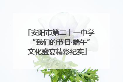 安阳市第二十一中学“我们的节日·端午”文化盛宴精彩纪实