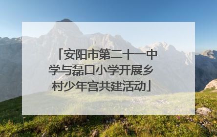 安阳市第二十一中学与磊口小学开展乡村少年宫共建活动