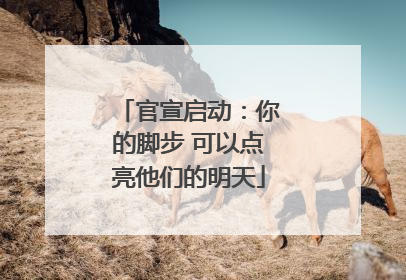 官宣启动：你的脚步 可以点亮他们的明天