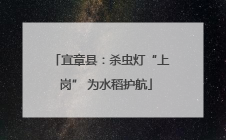 宜章县：杀虫灯“上岗” 为水稻护航