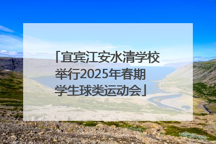 宜宾江安水清学校举行2025年春期学生球类运动会