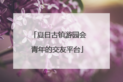 夏日古镇游园会 青年的交友平台