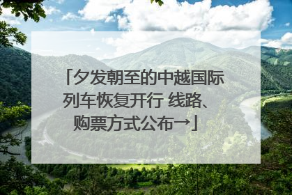 夕发朝至的中越国际列车恢复开行 线路、购票方式公布→