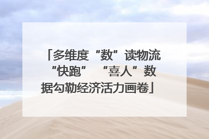 多维度“数”读物流“快跑” “喜人”数据勾勒经济活力画卷