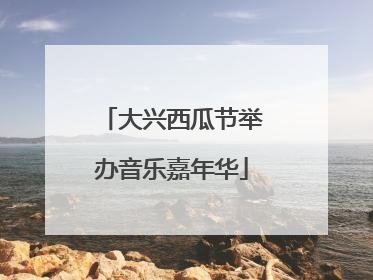 大兴西瓜节举办音乐嘉年华