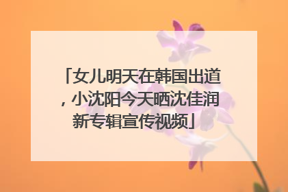 女儿明天在韩国出道，小沈阳今天晒沈佳润新专辑宣传视频