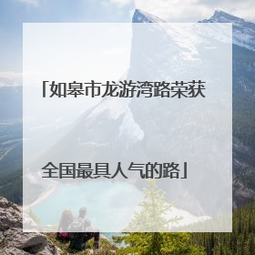 如皋市龙游湾路荣获全国最具人气的路