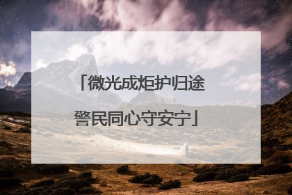 微光成炬护归途 警民同心守安宁