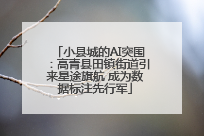 小县城的AI突围：高青县田镇街道引来星途旗航 成为数据标注先行军