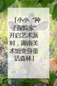 小小“种子探险家”开启艺术派对，湖南美术馆变身童话森林