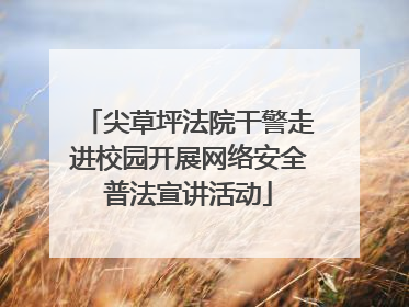 尖草坪法院干警走进校园开展网络安全普法宣讲活动