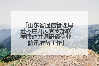 山东省通信管理局赴枣庄开展党支部联学联建并调研通信业防汛准备工作