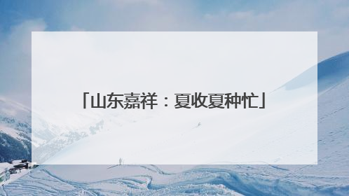 山东嘉祥：夏收夏种忙