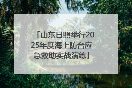 山东日照举行2025年度海上防台应急救助实战演练