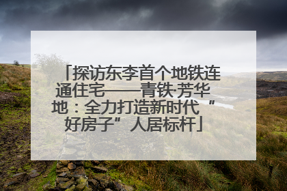 探访东李首个地铁连通住宅——青铁·芳华地：全力打造新时代“好房子”人居标杆