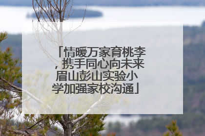 情暖万家育桃李，携手同心向未来 眉山彭山实验小学加强家校沟通