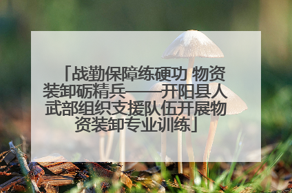 战勤保障练硬功 物资装卸砺精兵——开阳县人武部组织支援队伍开展物资装卸专业训练