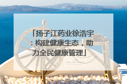 扬子江药业徐浩宇：构建健康生态，助力全民健康管理