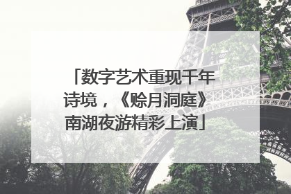 数字艺术重现千年诗境，《赊月洞庭》南湖夜游精彩上演