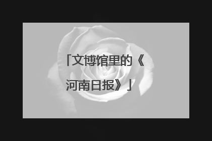 文博馆里的《河南日报》
