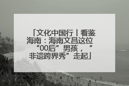 文化中国行丨看鉴海南：海南文昌这位“00后”男孩，“非遗跨界秀”走起
