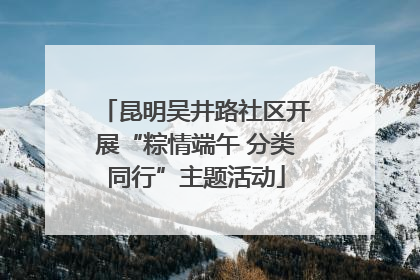 昆明吴井路社区开展“粽情端午 分类同行”主题活动